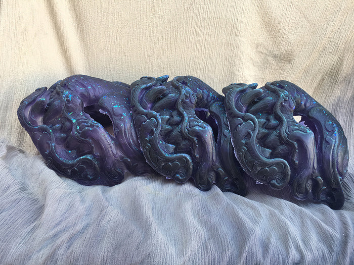 OPAL FLAKE- TRANSLUCENT GLOW IN THE DARK BLANK PANTHER MASK
