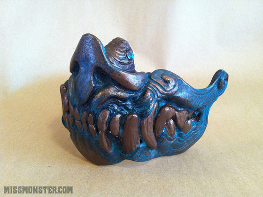 ORNATE BAT MASK- FAUX PATINA BRONZE