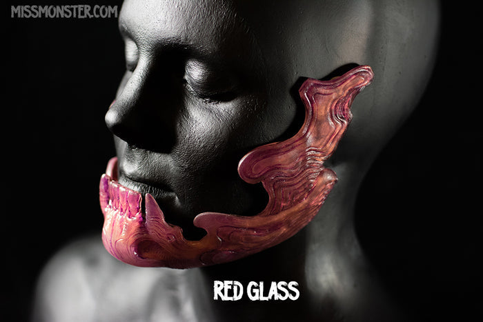 ORNATE MANDIBLE- HALF JAW MASK- TRANSLUCENT GLOW IN THE DARK