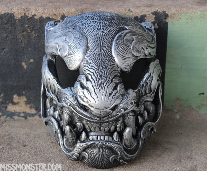 ORNATE PANTHER- "ANTIQUE SILVER" MASK PRE-ORDER