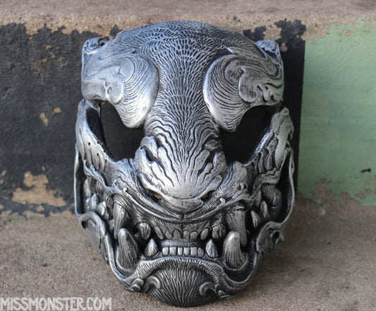 ORNATE PANTHER- "ANTIQUE SILVER" MASK PRE-ORDER