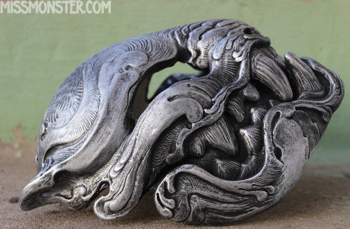 ORNATE PANTHER- "ANTIQUE SILVER" MASK PRE-ORDER