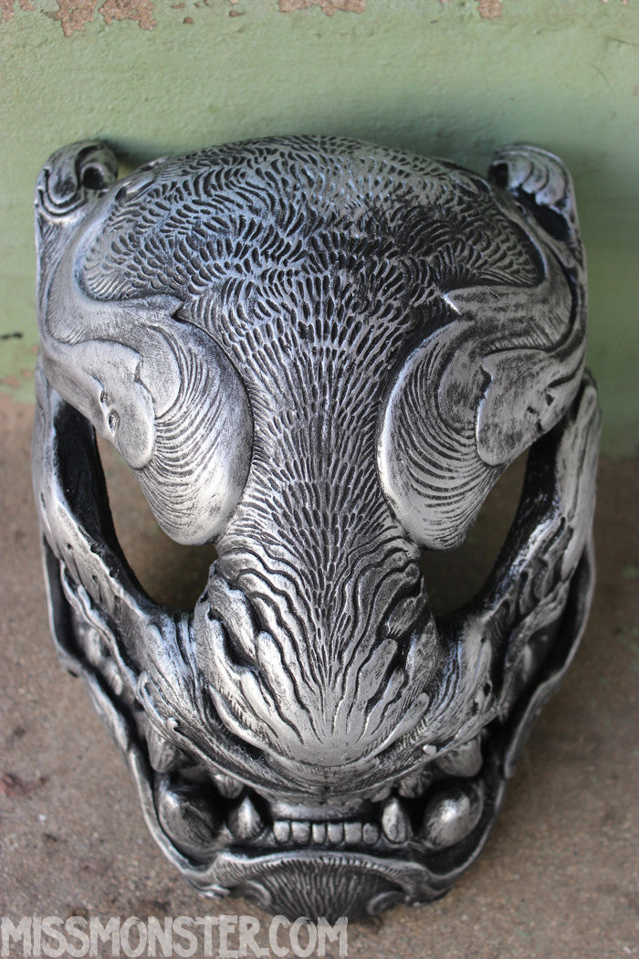 ORNATE PANTHER- "ANTIQUE SILVER" MASK PRE-ORDER