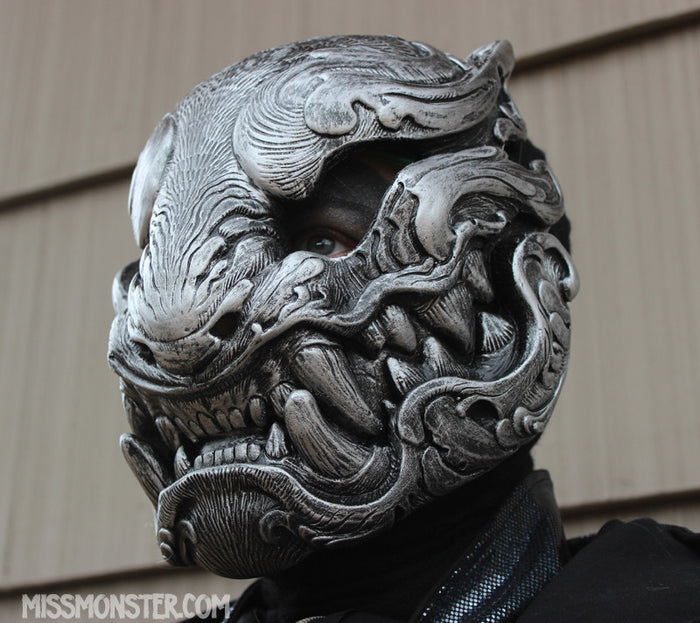 ORNATE PANTHER- "ANTIQUE SILVER" MASK PRE-ORDER