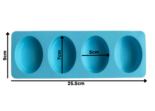 Oval Soap Mold - 4 Cavity