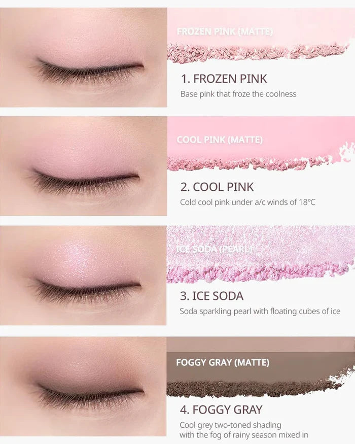 PERIPERA Ink Pocket Shadow Palette 02 Cool Summer Vibe علبة ظلال العيون الكورية