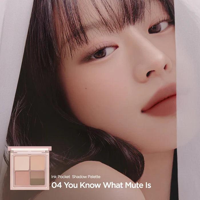 PERIPERA Ink Pocket Shadow Palette 04 You Know What Mute Is علبة ظلال العيون الكورية