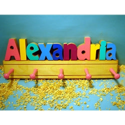 Personalized Children's Wooden Coat Rack