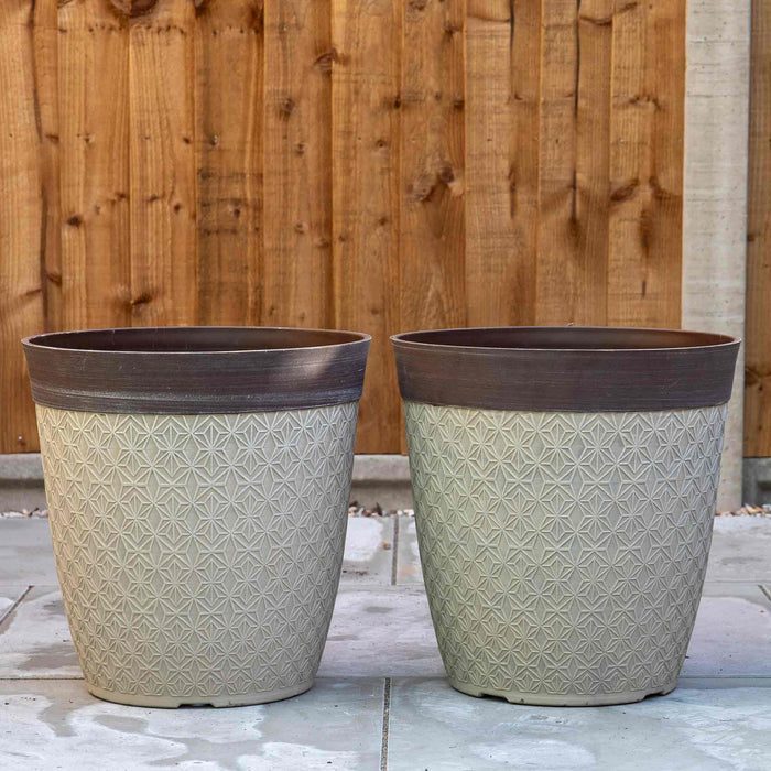 Phoebe Planters in Classic Creamy Fusion 14in