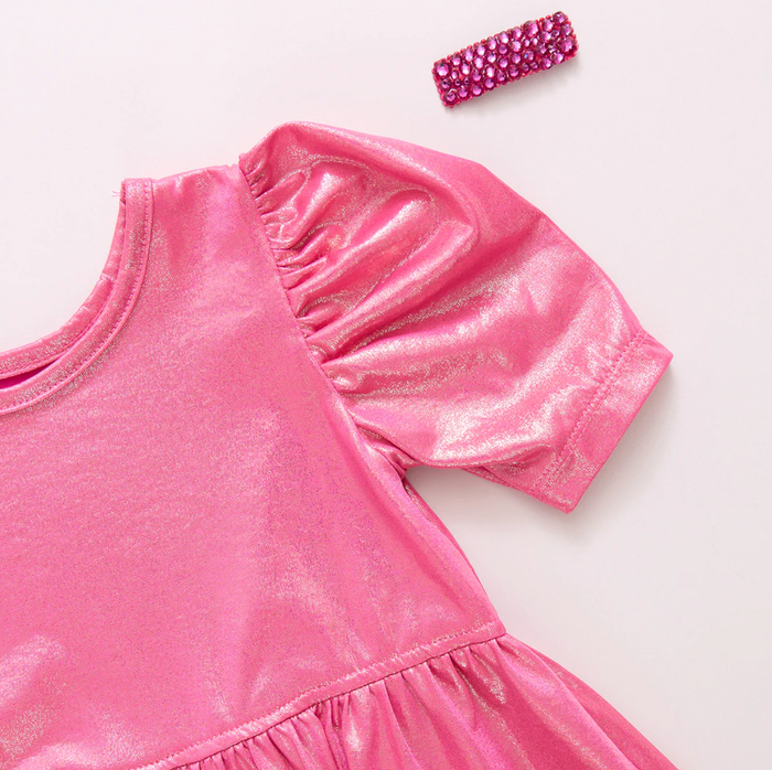 Pink Chicken - Laurie Dress - Pink Lame