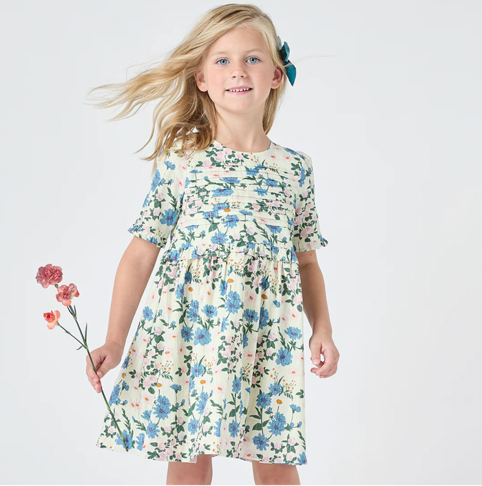 Pink Chicken - Raquel Dress - Melon Daisy Floral