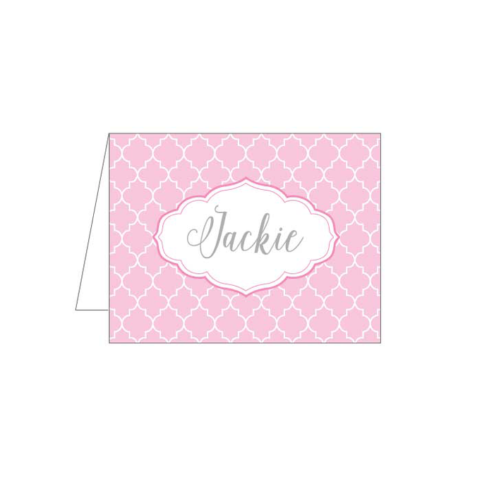 Pink Moroccan Folded Note - Barque Gifts