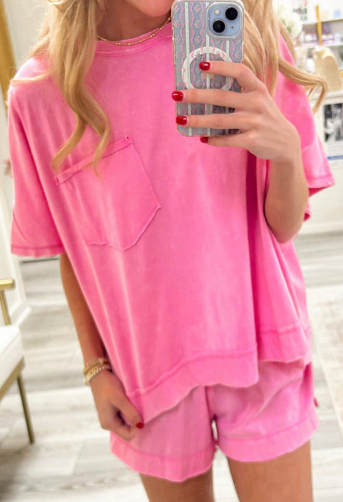 Pink Raw Edge Set