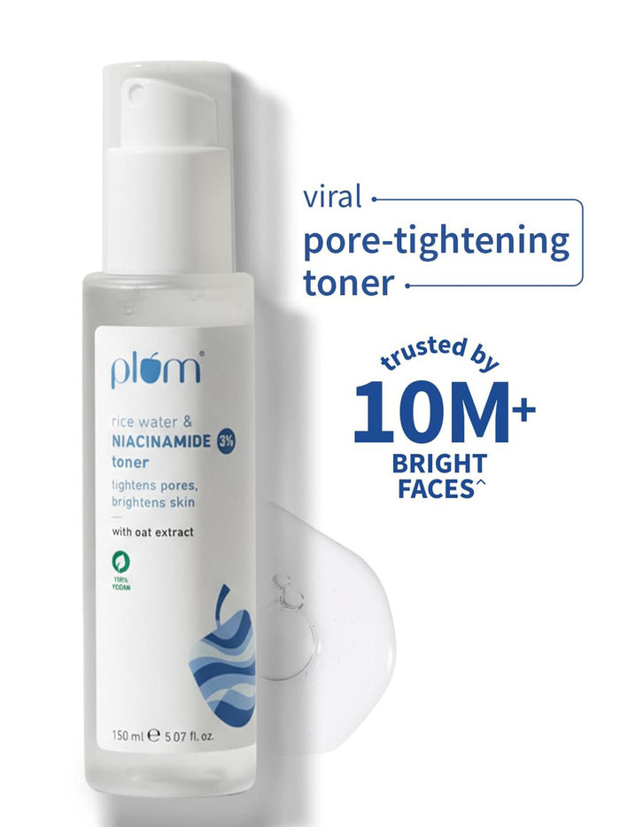 Plum 3% Niacinamide & Rice Water Toner 150ml