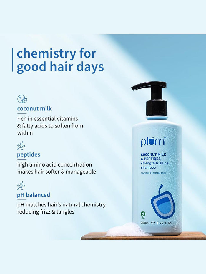 Plum Coconut Milk & Peptides Strength & Shine Shampoo 250ml