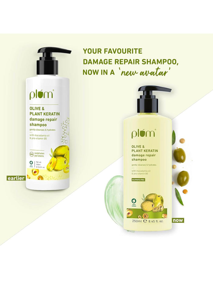 Plum Olive & Plant Keratin Damage Repair Shampoo 250ml