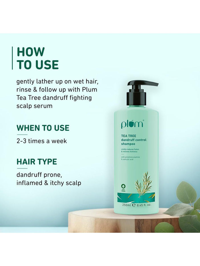Plum Tea Tree Dandruff Control Shampoo 250ml