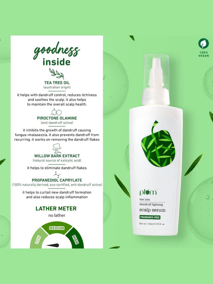 Plum Tea Tree Dandruff Fighting Scalp Serum 110ml