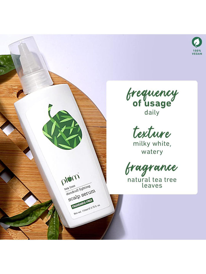 Plum Tea Tree Dandruff Fighting Scalp Serum 110ml