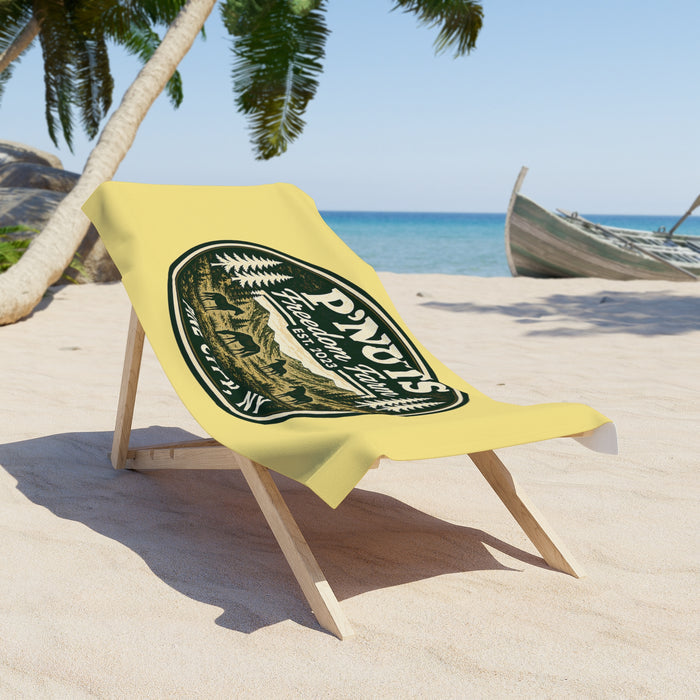 P'NUTS Freedom Farm Beach Towel – Pine City NY Vintage Farm Logo