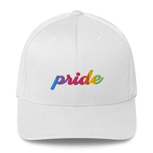 Pride Rainbow Embroidery Closed-Back Structured Twill Cap - Billyforce Shop
