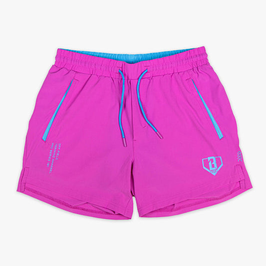 Pink Pro Series Cotton Candy Pink youth shorts — front view