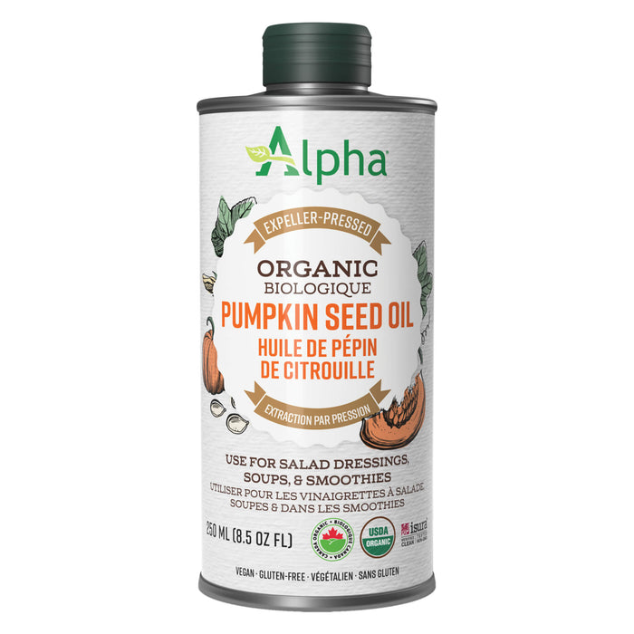 Bottle of Alpha Pumpkin Seed Oil, Organic 250ml