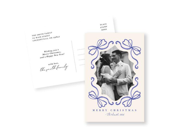 Purple Bows Postcard