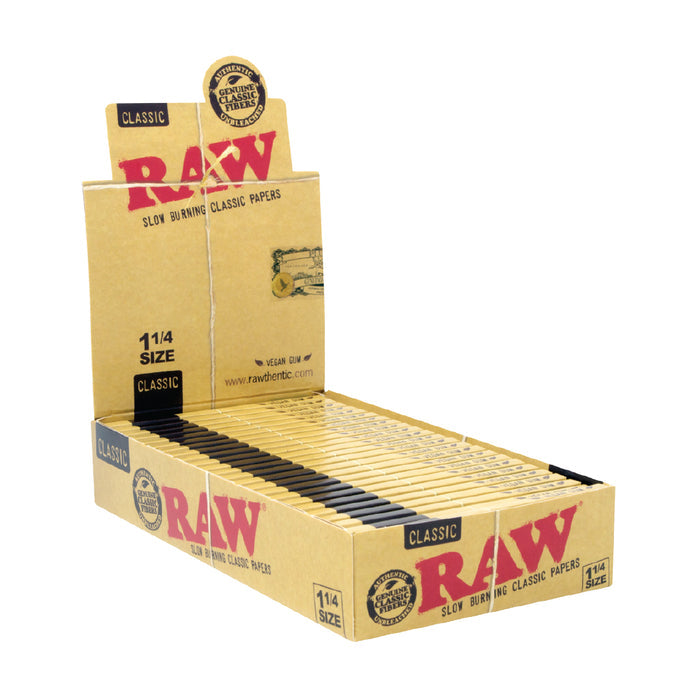 Raw® Classic 1.25” Rolling Papers | 24ct Display