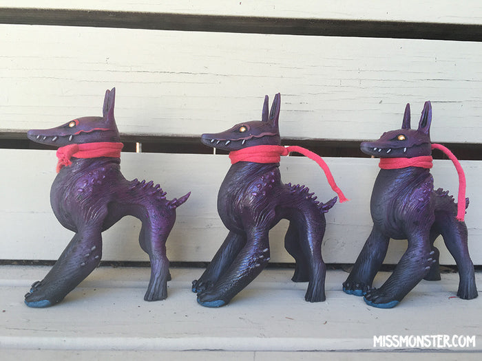 READY TO SHIP- CRAGNOG ART TOY- GOLD PURPLE
