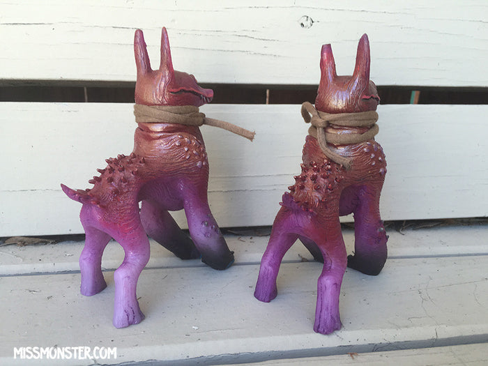 READY TO SHIP- CRAGNOG ART TOY- GOLD RED