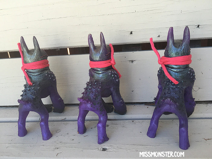 READY TO SHIP- CRAGNOG ART TOY- GREEN PURPLE