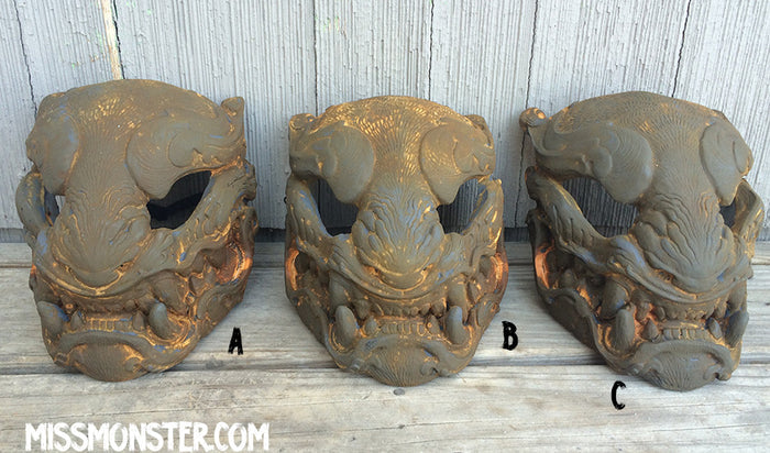 READY TO SHIP PANTHER MASK- RUST