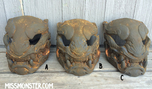 READY TO SHIP PANTHER MASK- RUST