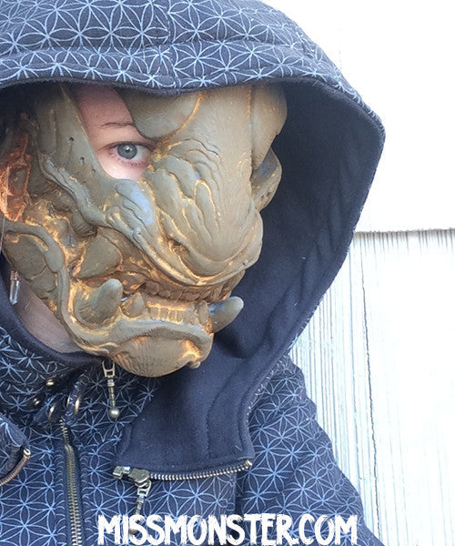 READY TO SHIP PANTHER MASK- RUST