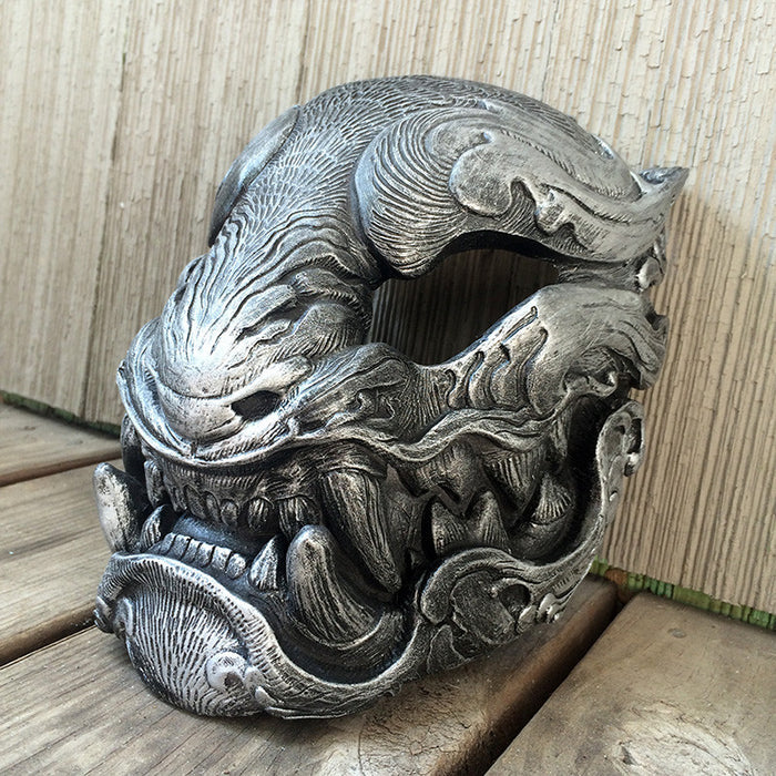 READY TO WEAR FAUX SILVER PANTHER MASK