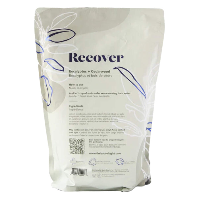 Back of Bathologist Recover Fizzy Bath Soak
