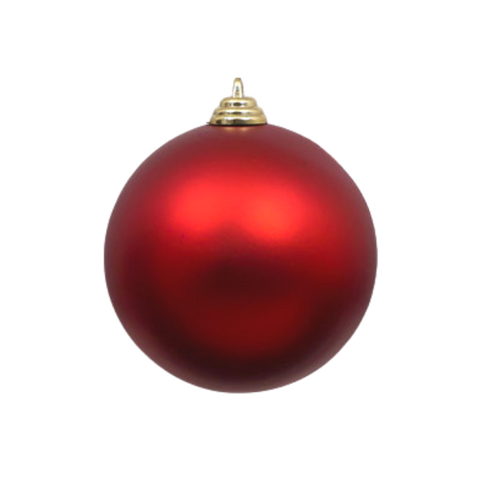 Red Matte Ball Ornament, 6"