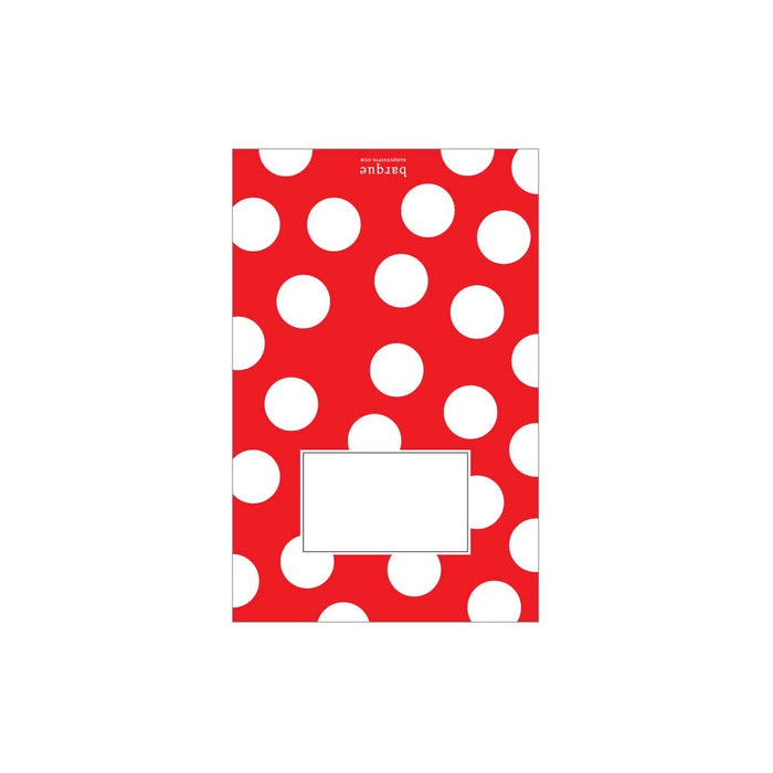 Red/White Dots Folded Note - Barque Gifts