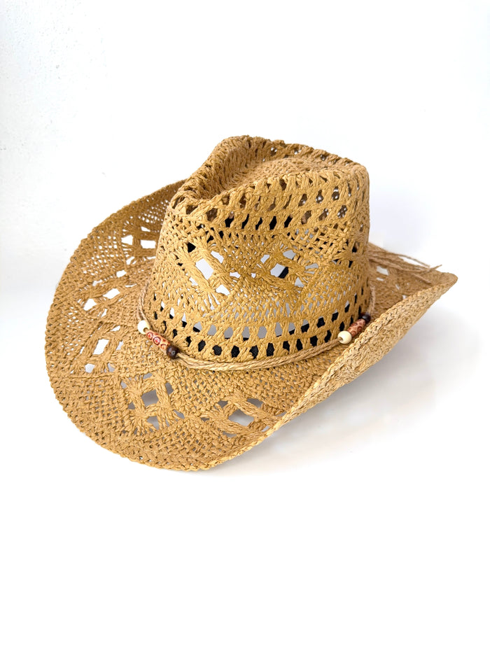 RETRO STRAW COWBOY HAT