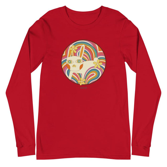 Retro White Kitty Unisex Long Sleeve - Billyforce Shop