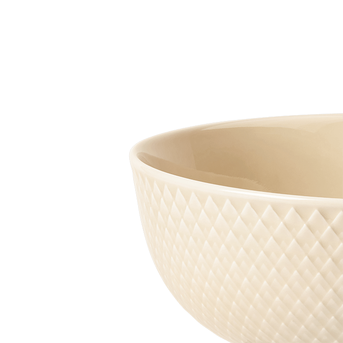 Rhombe Earth Porcelain Serving Bowl in Marble by Lyngby Porcelæn — 8.7″
