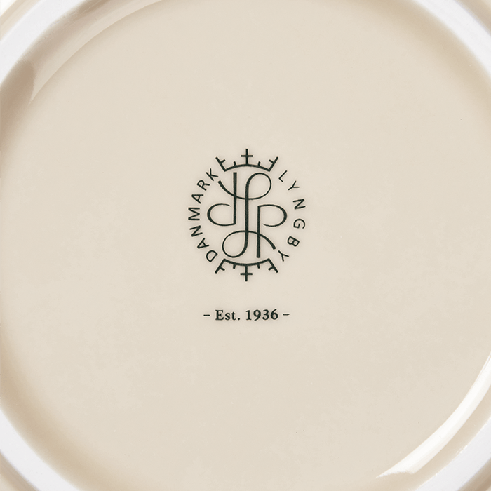 Rhombe Earth Porcelain Serving Bowl in Marble by Lyngby Porcelæn — 8.7″