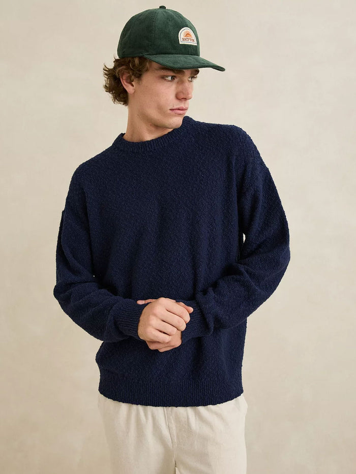 RHYTHM WORN PATH KNIT - NAVY SWEATERS RHYTHM