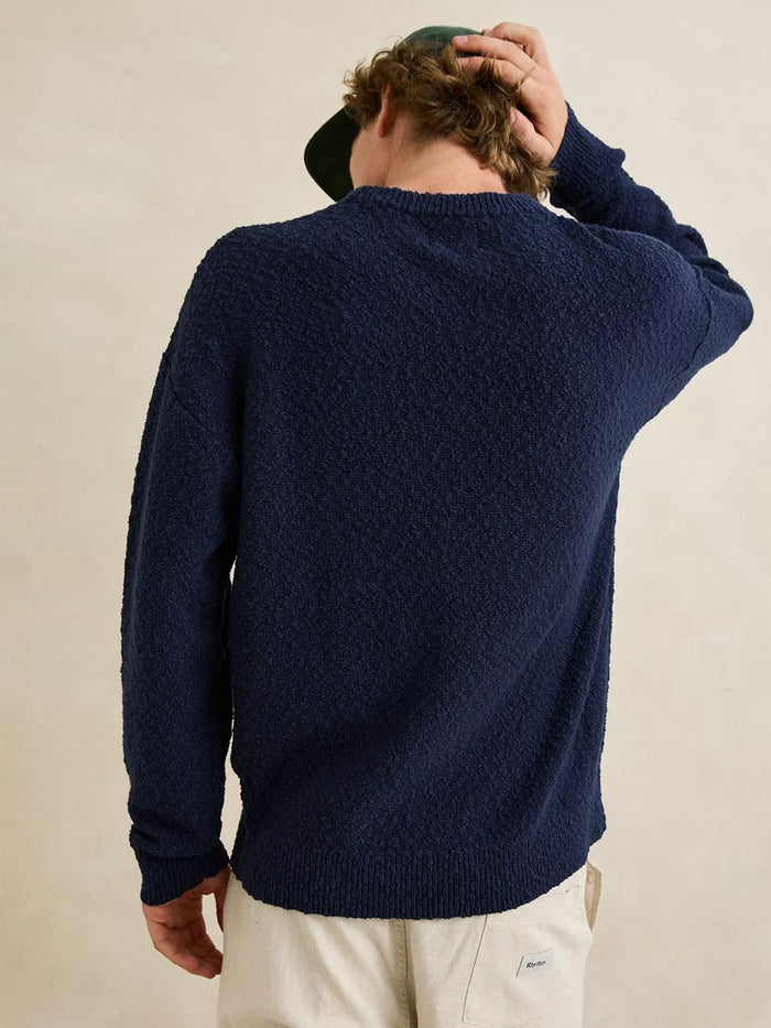 RHYTHM WORN PATH KNIT - NAVY SWEATERS RHYTHM