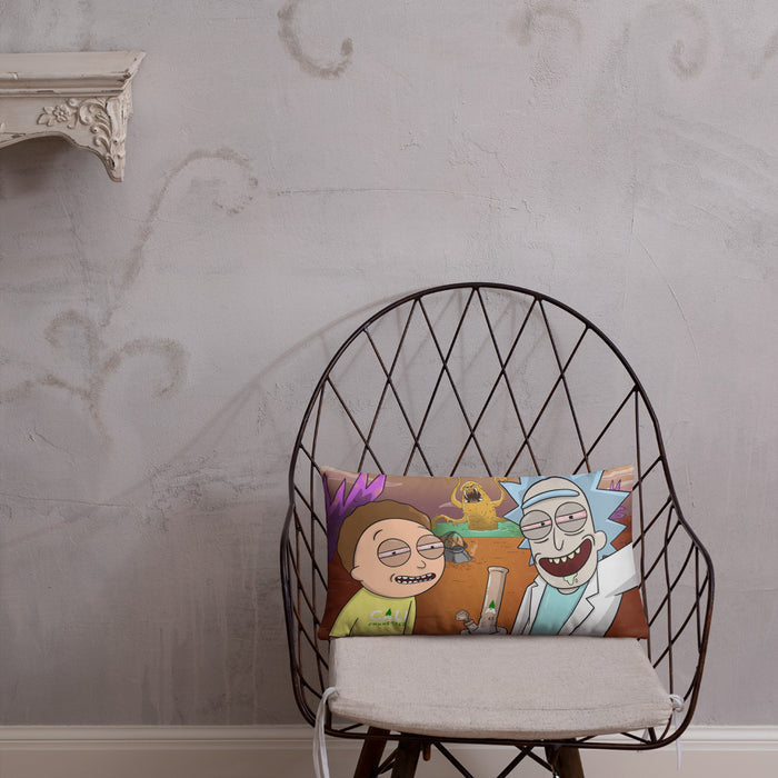 Rick & Morty “Space Beach” Throw Pillow