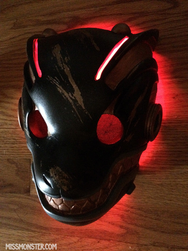 ROBO FOX BATTLE DAMAGE MASK- RED LEDS