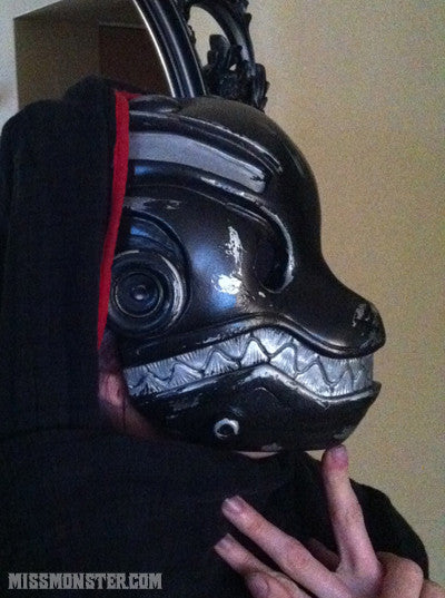 ROBO FOX BATTLE DAMAGE MASK WITH GREEN LEDs- COPPER