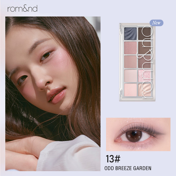 ROMAND 10 Colors Matte & Pearlescent Eyeshadow Palette T4137