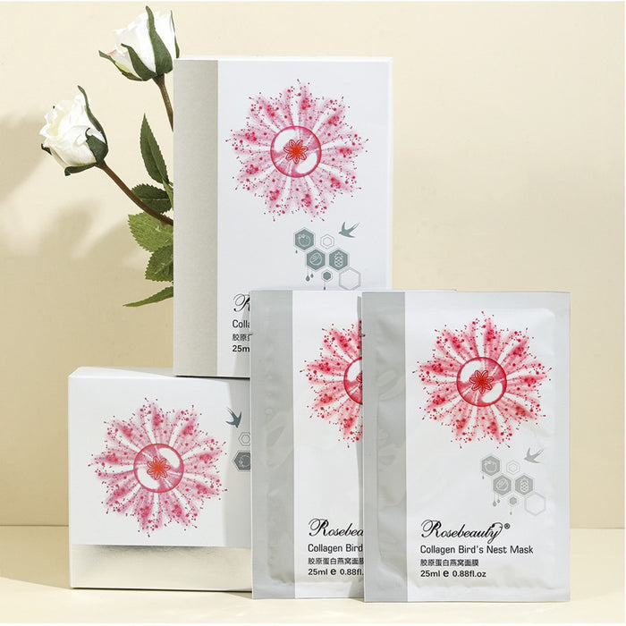 Rose Beauty Collagen sheet Mask box of 10 - SD Cosmetics Care